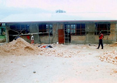 Classrooms with the roof in place.